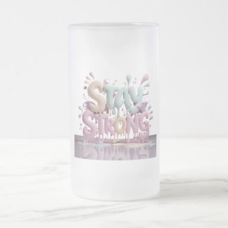 Motivera håll dig stark frostat ölglas