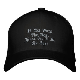 Motiverad Best Life Quote Black Lila Broderad Keps
