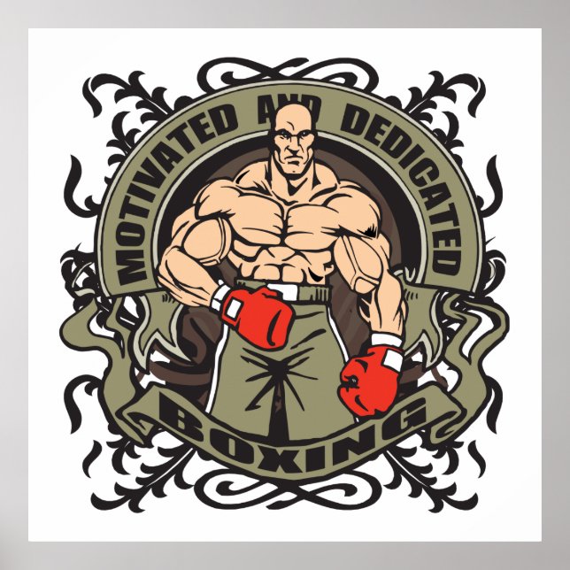 Motiverad Boxing Poster (Framsidan)