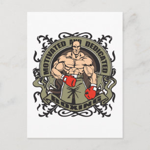 Motiverad Boxing Vykort