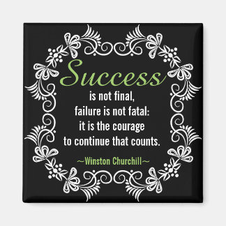 Motiverad Churchill Positive Attitude Quote Magnet