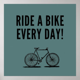 Motiverad cykling poster