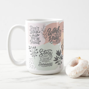 Motiverad daglig påminnelse citerar botanisk Chic Kaffemugg