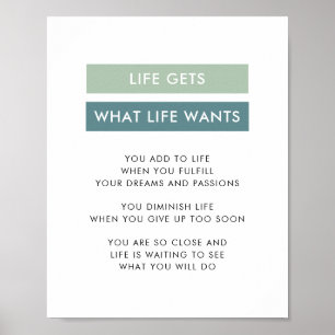 Motiverad Grönt Rand Motiv Mindset-citat Poster