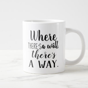 Motiverad inspirationsinriktad offert med typograf jumbo mugg