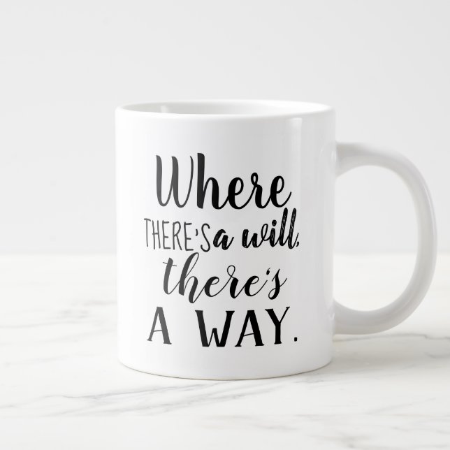 Motiverad inspirationsinriktad offert med typograf jumbo mugg (Höger)