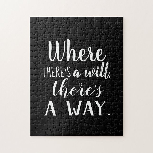 Motiverad inspirationsinriktad offert med typograf pussel (Vertikal)