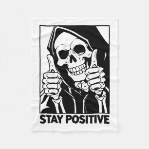 Motiverad kvarstående positiv Skeleton Grim Reaper Fleecefilt