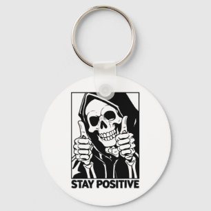 Motiverad kvarstående positiv Skeleton Grim Reaper Nyckelring