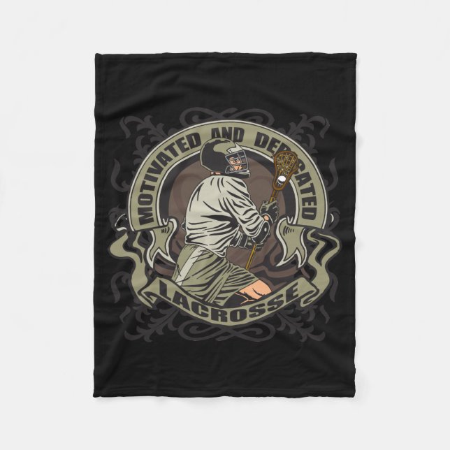 Motiverad Lacrosse Fleecefilt (Framsidan)