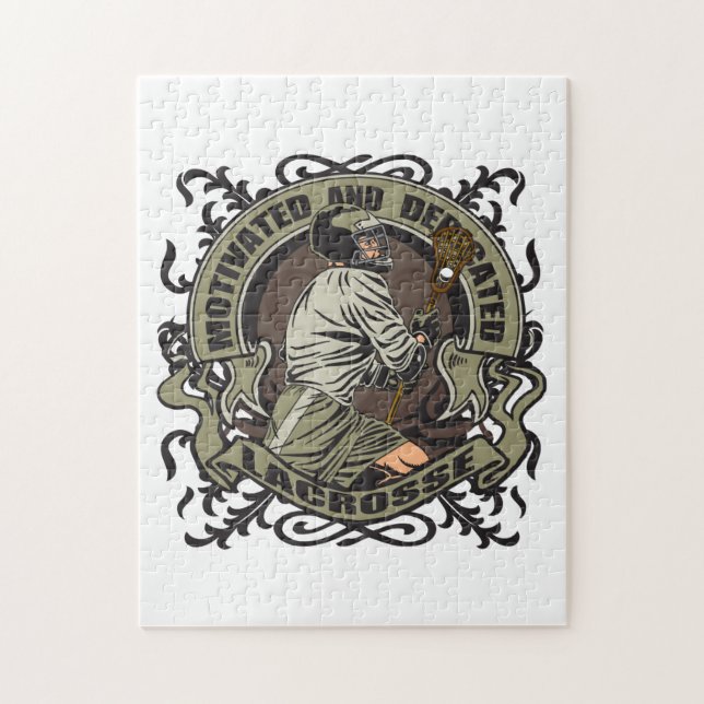 Motiverad Lacrosse Pussel (Vertikal)