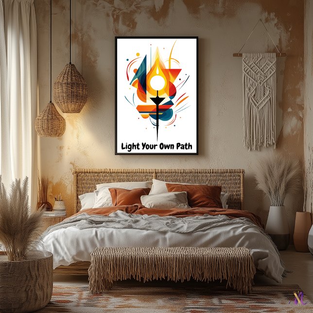 Motiverad, minimal Abstrakt Torch Art Poster (Skapare uppladdad)