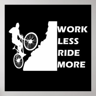 Motiverad mountainbikeåkning - rolig cykelcitat poster