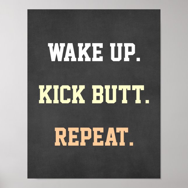 Motiverad offertvakning. Kick Butt. Upprepa. Poster (Framsidan)