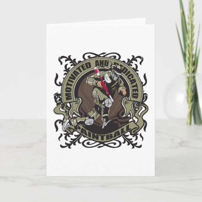 Motiverad Paintball Kort (Framsida)