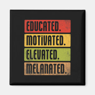 Motiverad, upplevd Melanated Bhm Afro Bla Magnet