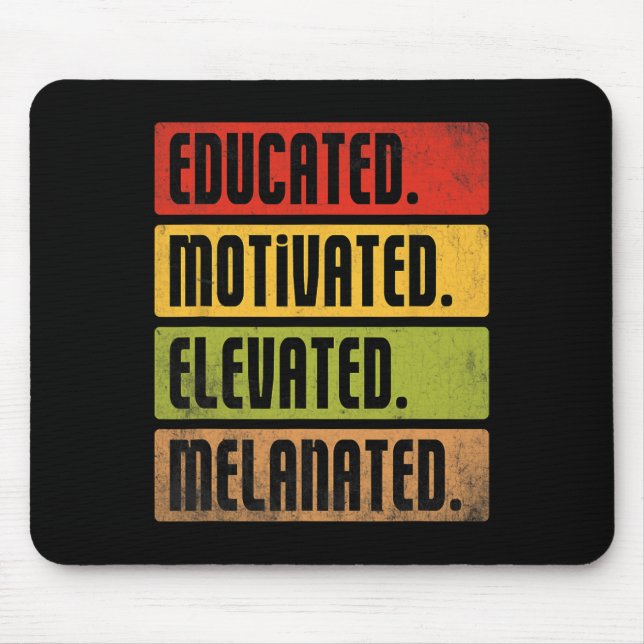 Motiverad, upplevd Melanated Bhm Afro Bla Musmatta (Framsidan)