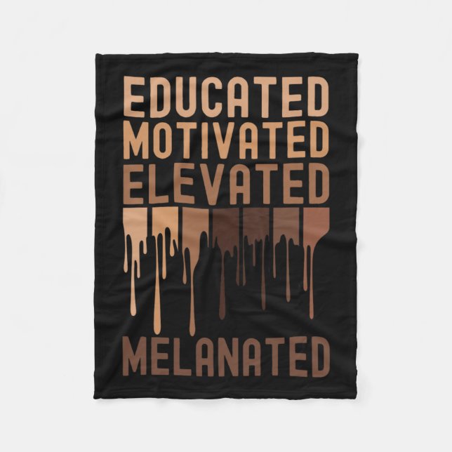 Motiverad, upplevd Melanated Black Histor Fleecefilt (Framsidan)