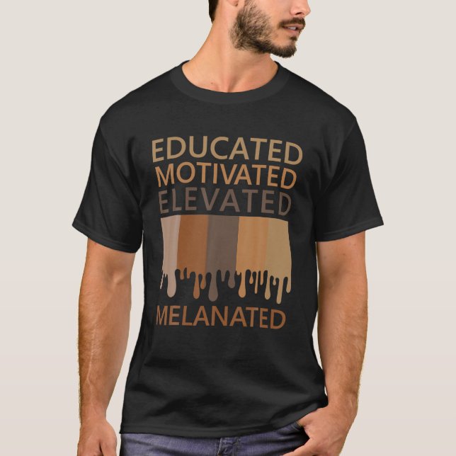 Motiverad, upptiverad, melanerad t shirt (Framsida)