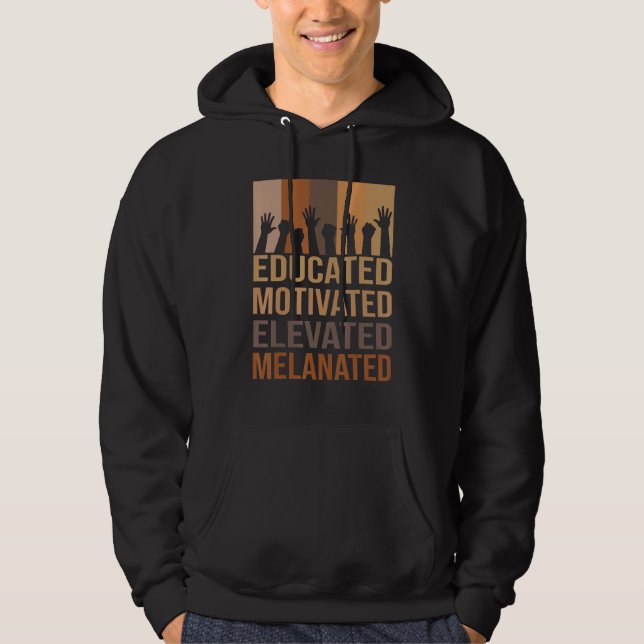 Motiverad, upptiverad, smält 10:e pr hoodie (Framsida)