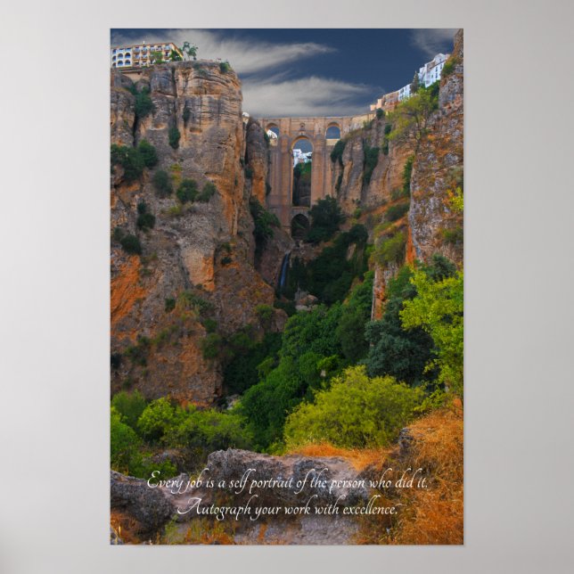 Motiverade citat - Ronda Spanien Poster (Framsidan)