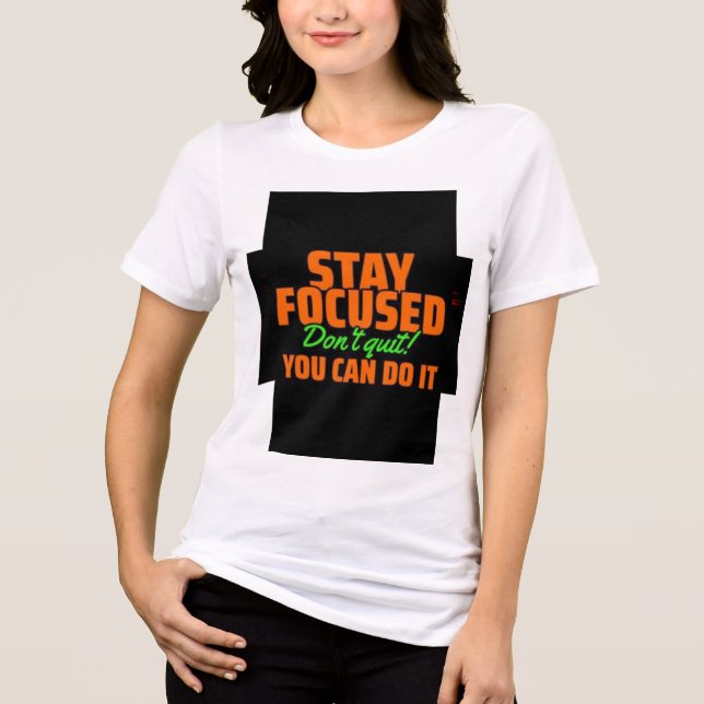 Motiverade citattecken utskrivna TShirt T Shirt (Framsida)