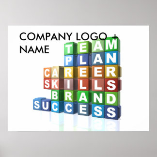 Motiverande affärsslagord poster