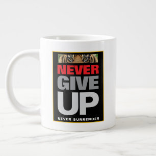 Motiverande aldrig Ge upp överlämnar aldrig Jumbo Mugg