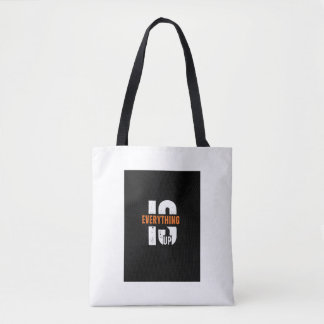Motiverande Allting Är Upp Typografi Tote Bag Tygkasse