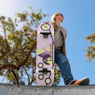 Motiverande, anpassningsbara "INSPIRE"-skateboard Mini Skateboard Bräda 18,5 Cm