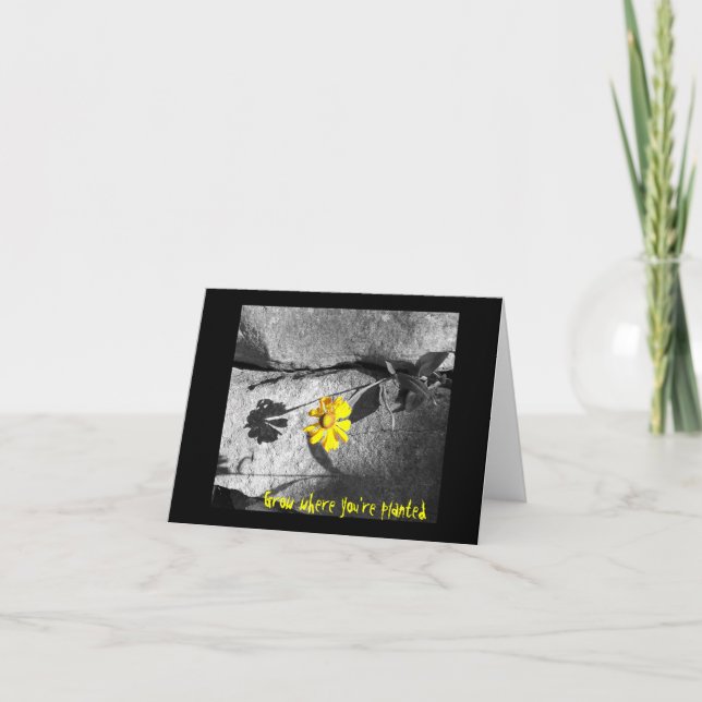 Motiverande anteckningskort för tillväxt där du är (Framsida)