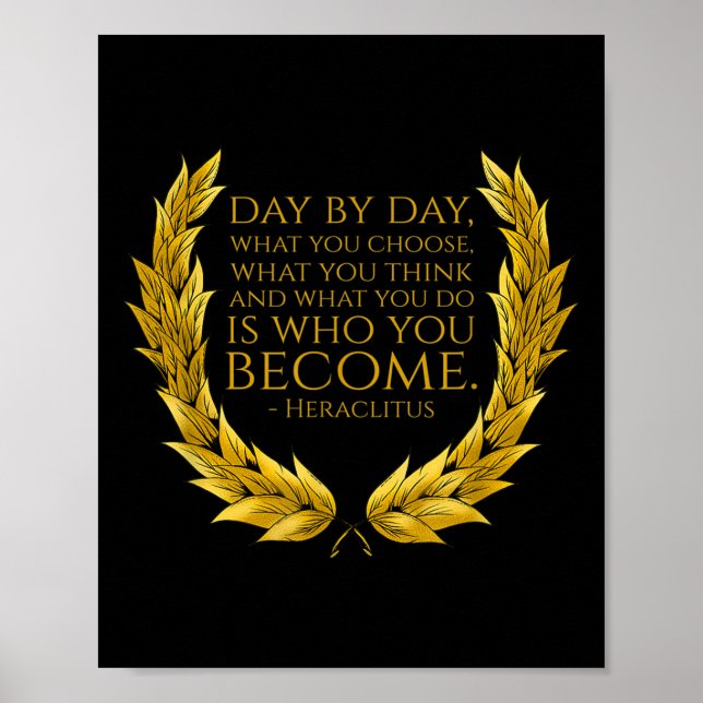 Motiverande antikens grekiska filosofi - Heraclitu Poster (Framsidan)