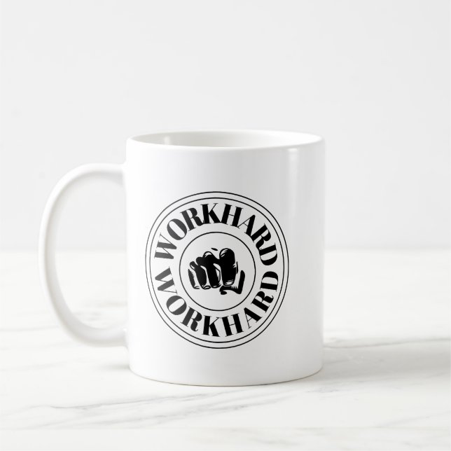 Motiverande Arbetskaffe Kaffe Mugg (Vänster)