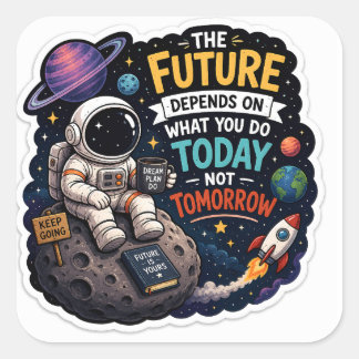 Motiverande Astronaut Klistermärke