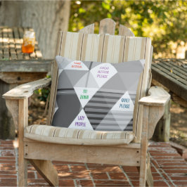 Motiverande åtgärd Kudde med påståenden