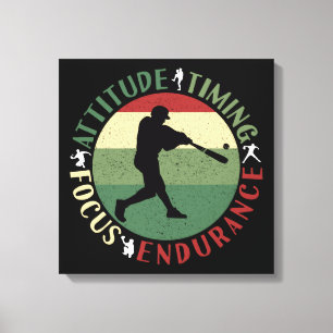 Motiverande baseball-lagvärderingar canvastryck