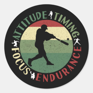 Motiverande baseball-lagvärderingar runt klistermärke
