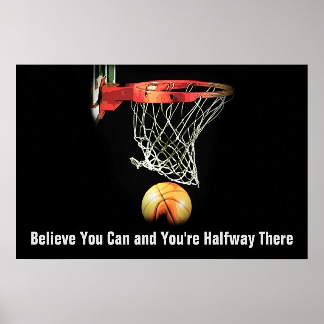 Motiverande basket Idrott Idrott Poster (Framsidan)