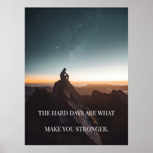Motiverande berg himmel poster