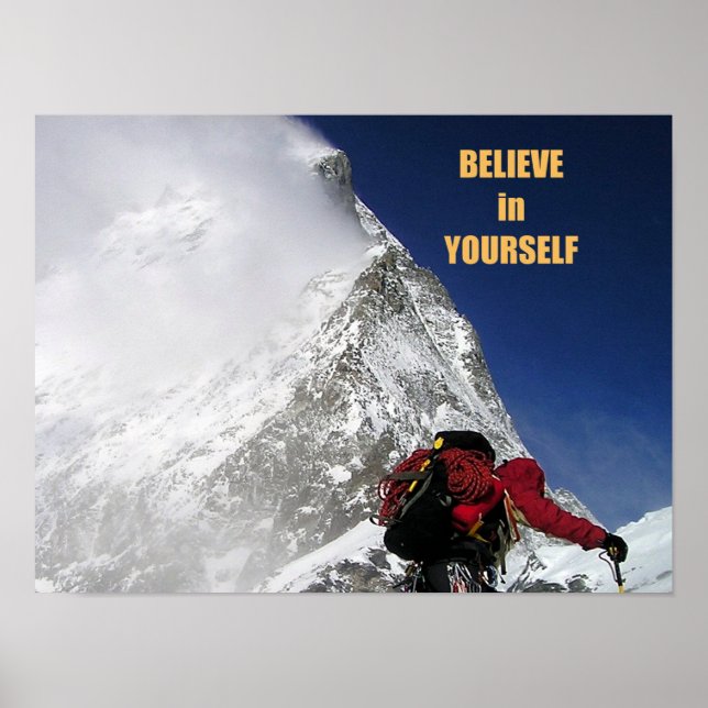 Motiverande bergsstim poster (Framsidan)