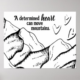 Motiverande, bestämt hjärta kan flytta berg poster