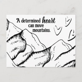 Motiverande, bestämt hjärta kan flytta berg vykort