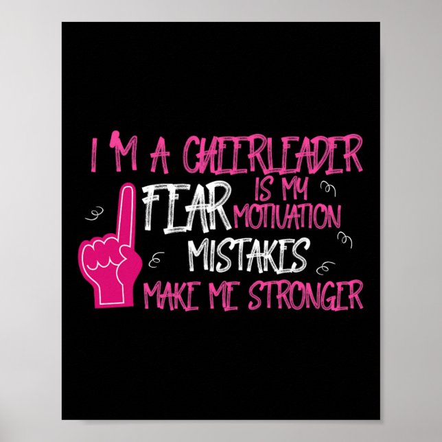 Motiverande Cheerleader Design  Poster (Framsidan)
