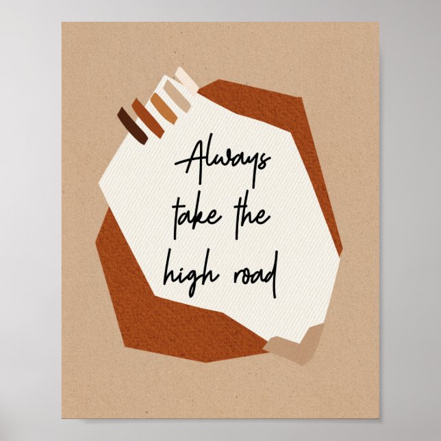 Motiverande Citat Abstrakt Modern Boho Poster (Framsidan)