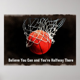 Motiverande Citat Basket Poster