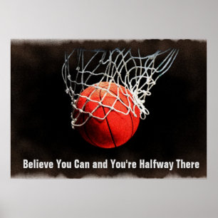Motiverande Citat Basket Poster