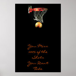 Motiverande Citat Basketboll Dörr Poster