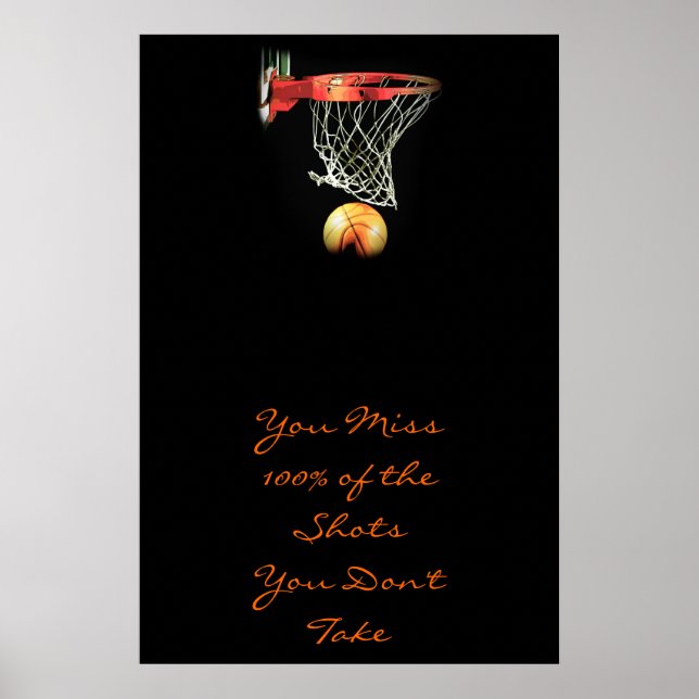 Motiverande Citat Basketboll Dörr Poster (Framsidan)