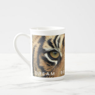 Motiverande citat Dream tror på att uppnå tiger Ög Benporslin Mugg