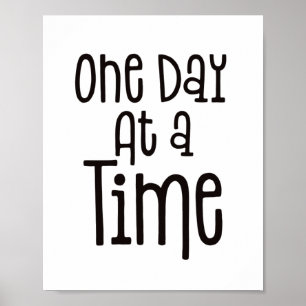 Motiverande Citat En Dag I Taget Poster